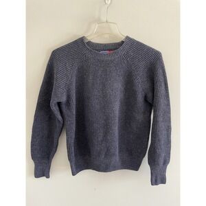 BEST MADE CO. Men's Crewneck Sweater Medium Heathered Navy Raglan Pullover